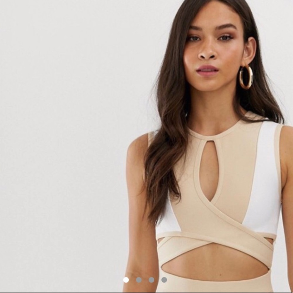 The Girlcode (ASOS) bandage cross over bodysuit